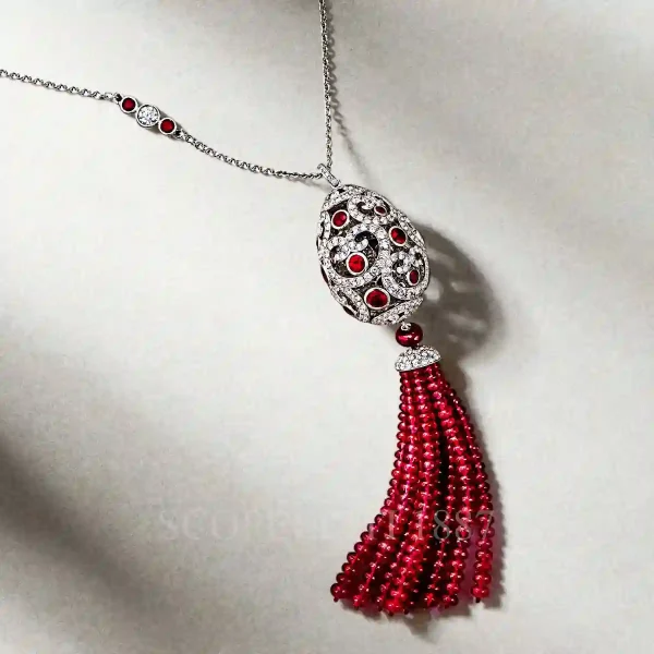 faberge ruby tassel pendant imperial