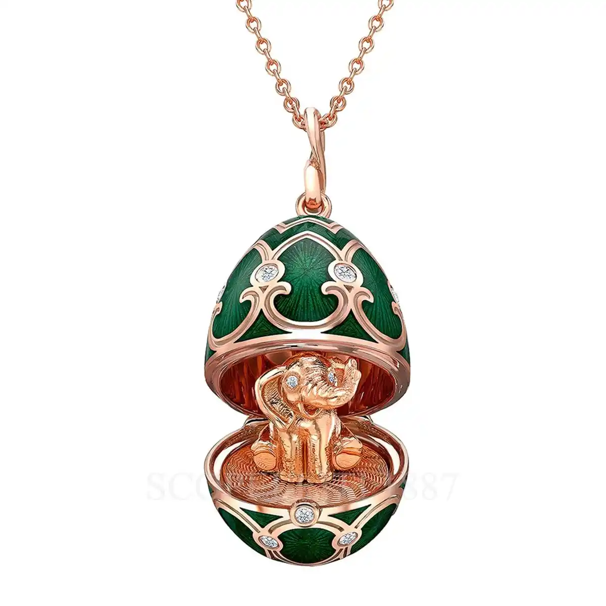 fabergé heritage elephant surprise egg pendant