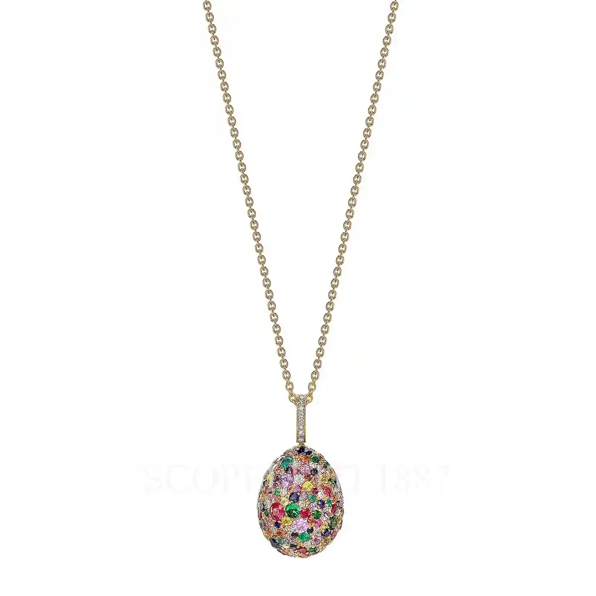 fabergé emotion multicoloured egg pendant