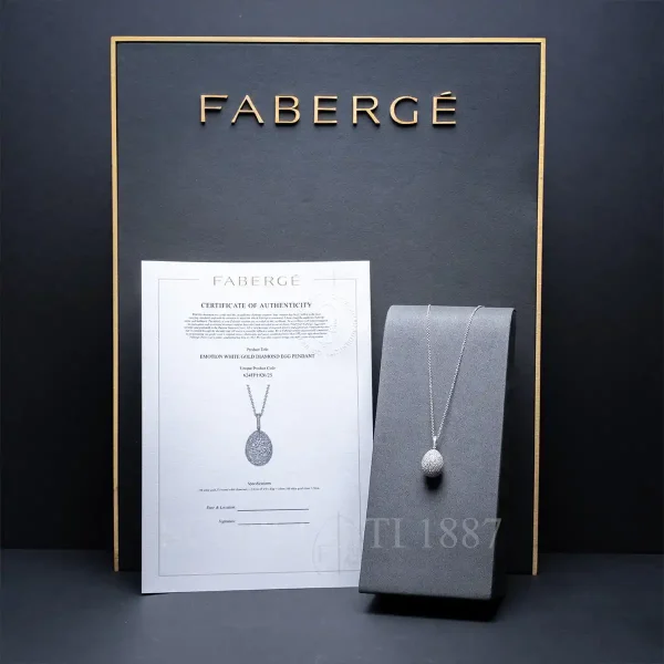 fabergé emotion diamond egg pendant