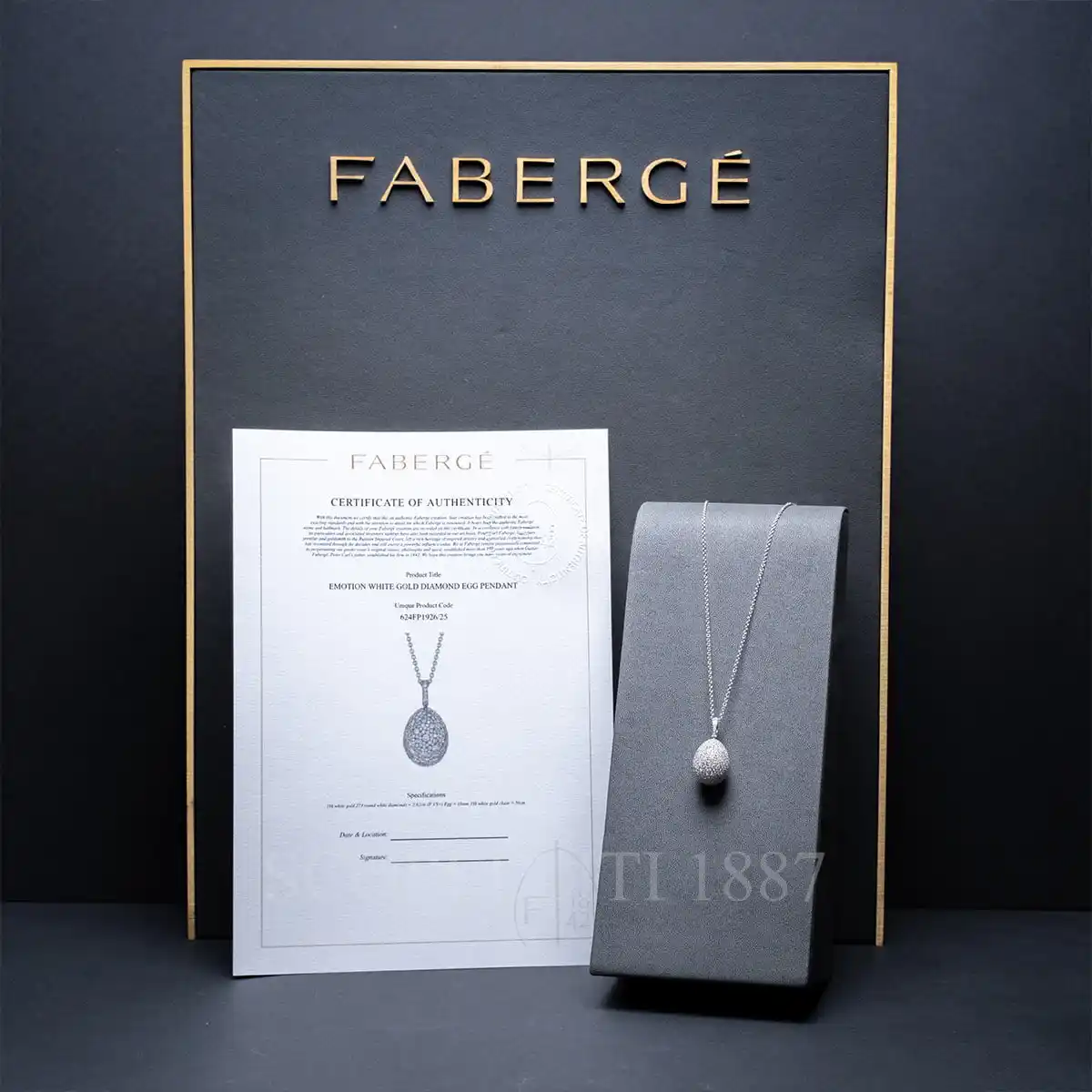 fabergé emotion diamond egg pendant