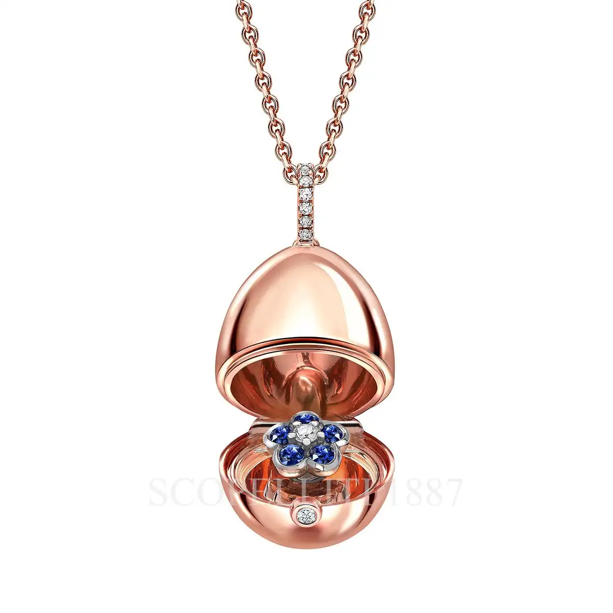 fabergé essence flower surprise egg pendant