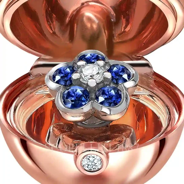 fabergé essence flower surprise egg pendant