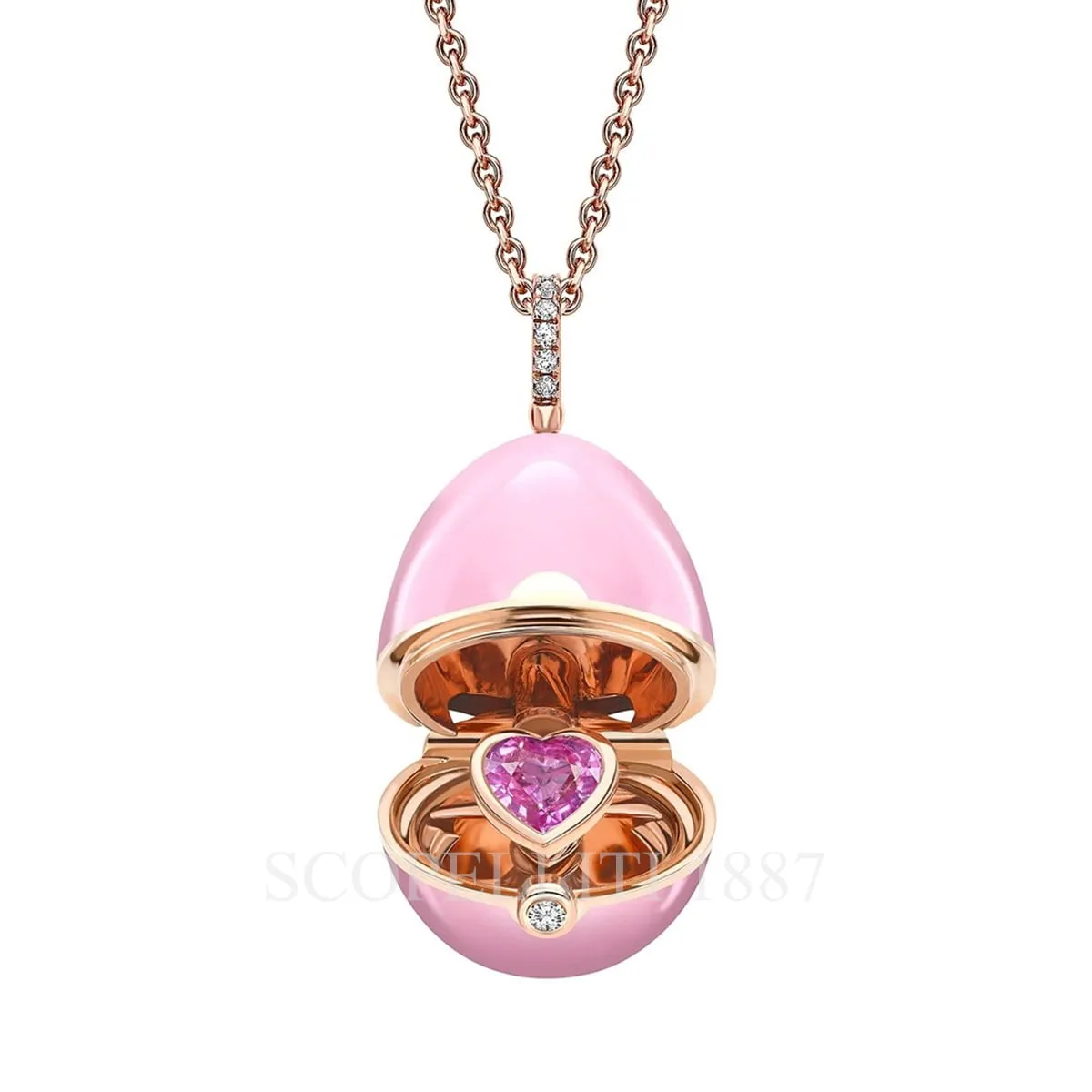 fabergé essence pink sapphire heart surprise