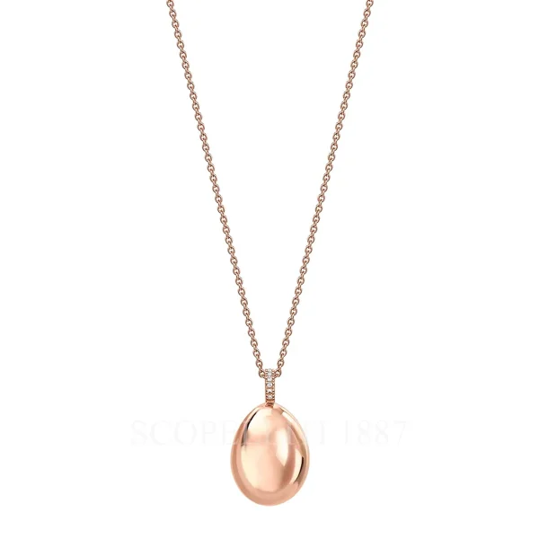 fabergé essence rose gold diamond egg pendant