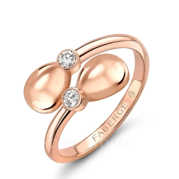fabergé essence rose gold crossover ring