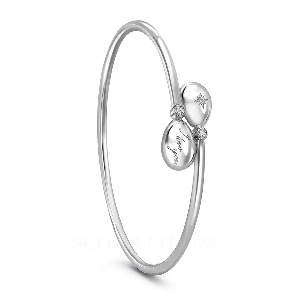 fabergé essence white gold i love you crossover bracelet