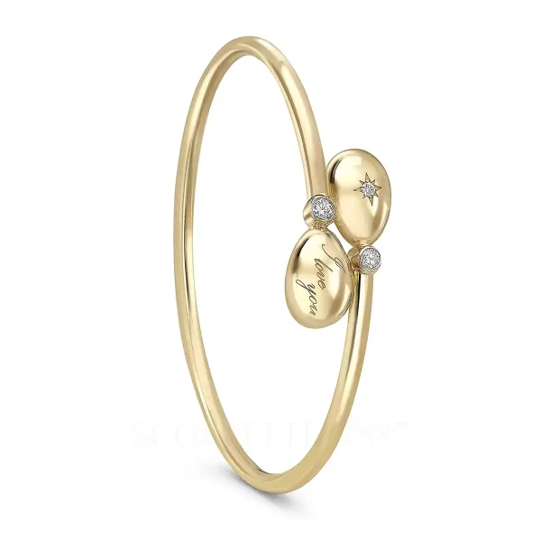 fabergé essence yellow gold i love you crossover bracelet