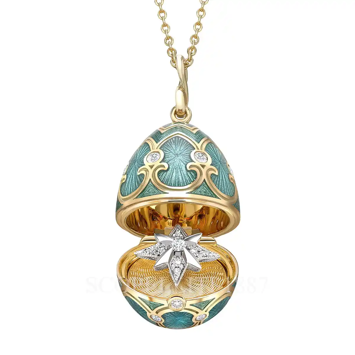fabergé heritage trembling star surprise egg pendant