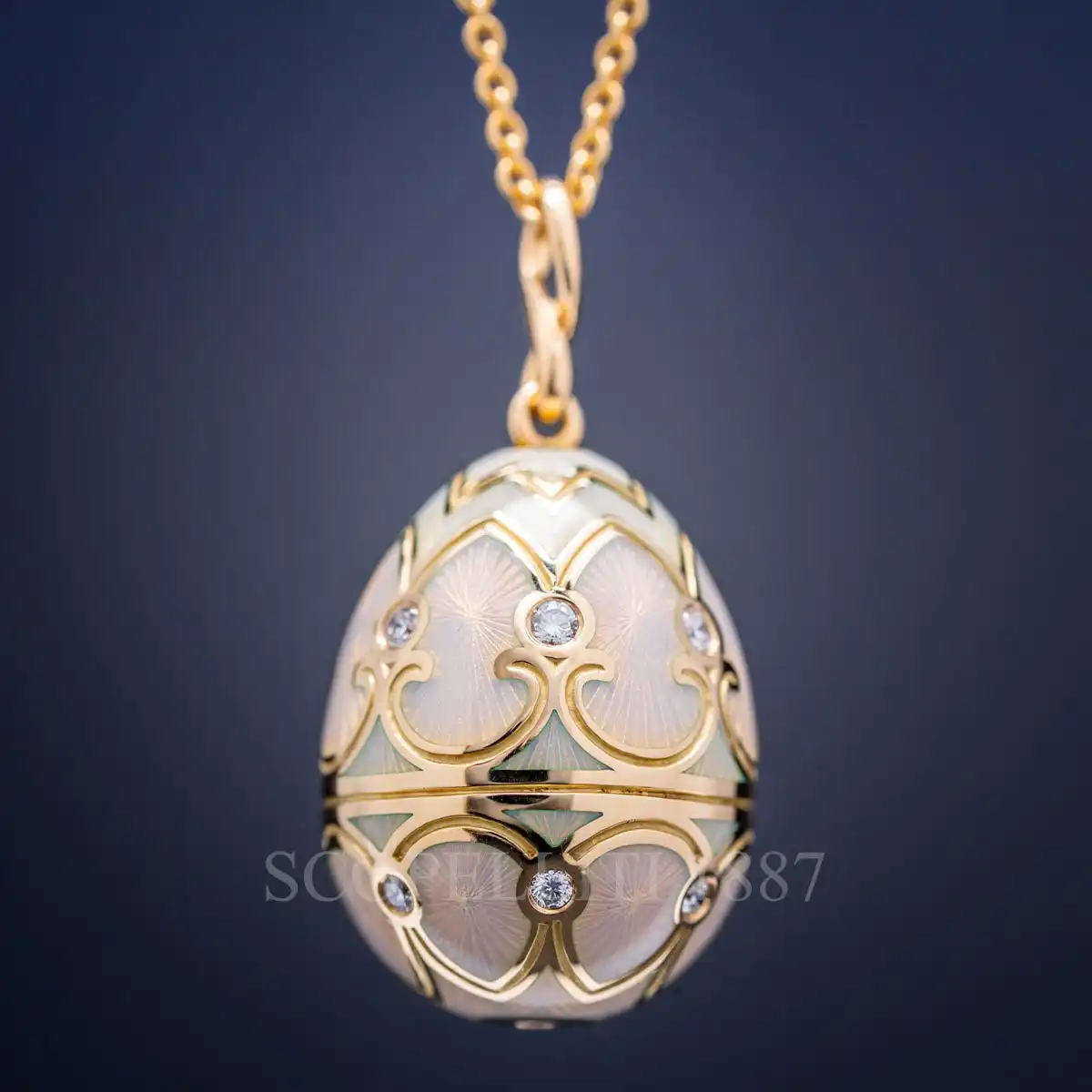 fabergé heritage egg pendant gold