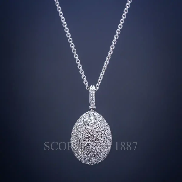 fabergé emotion diamond egg pendant