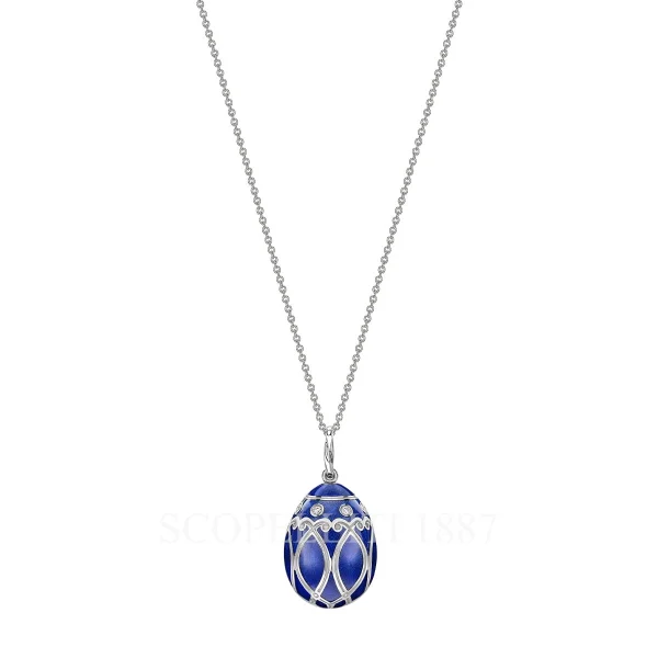 faberge heritage palais egg pendant blue