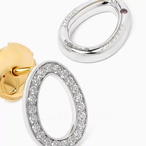 fabergé sasha white gold diamond egg earrings back details