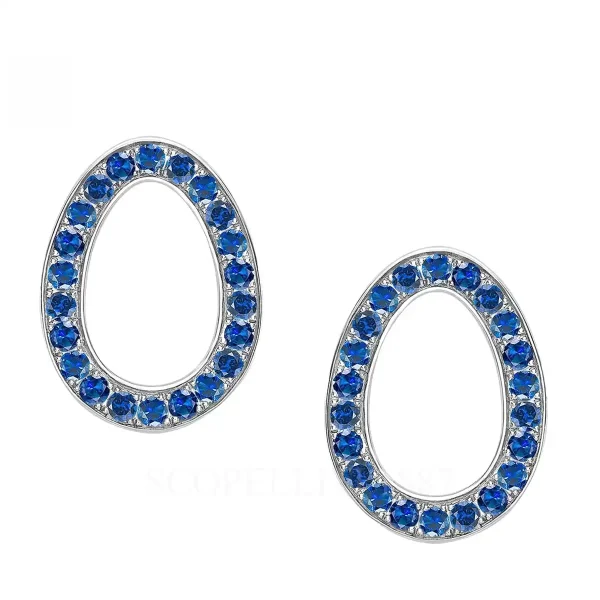 fabergé blue sapphire egg earrings white gold
