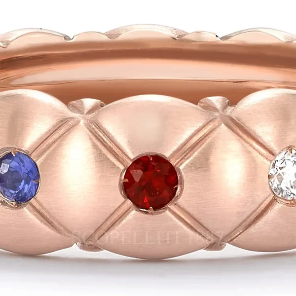 fabergé crown quilted ring mixed gemstones thin detail
