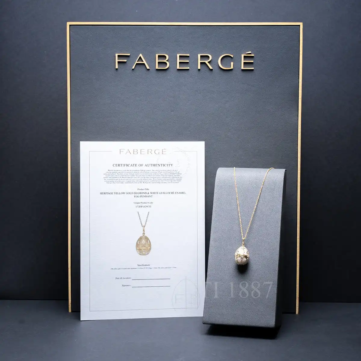 fabergé heritage egg pendant gold