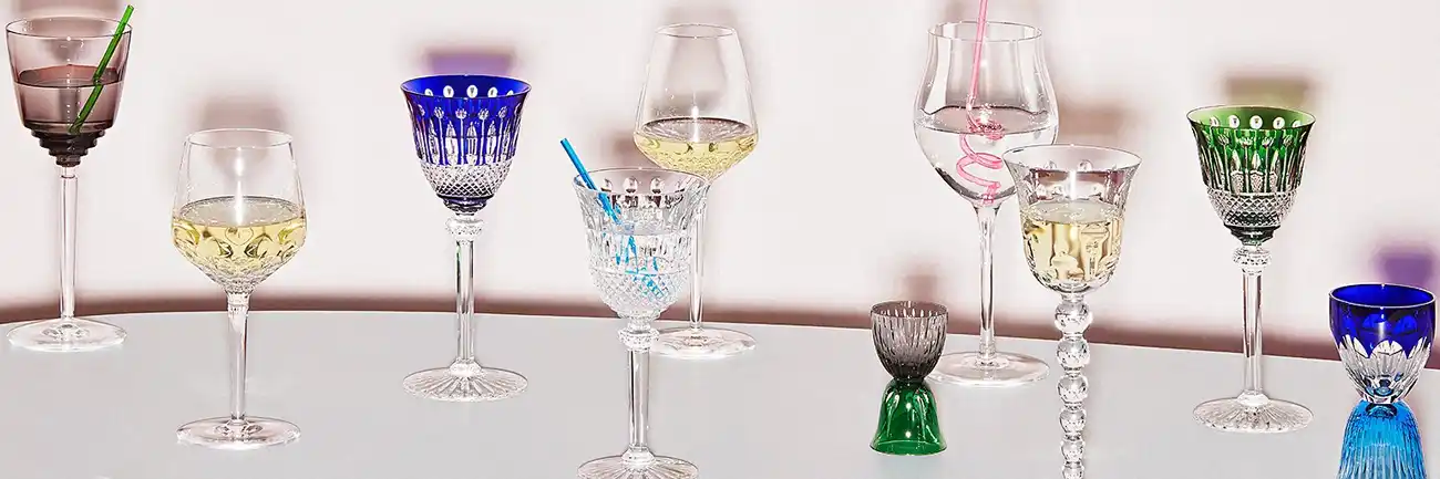 french crystal glasses stemware high quality saint louis