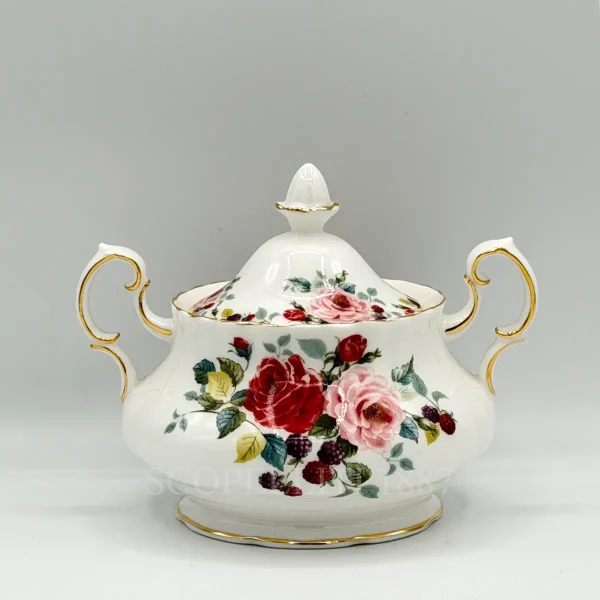 royal albert rosa sugar bowl in fine porcelain