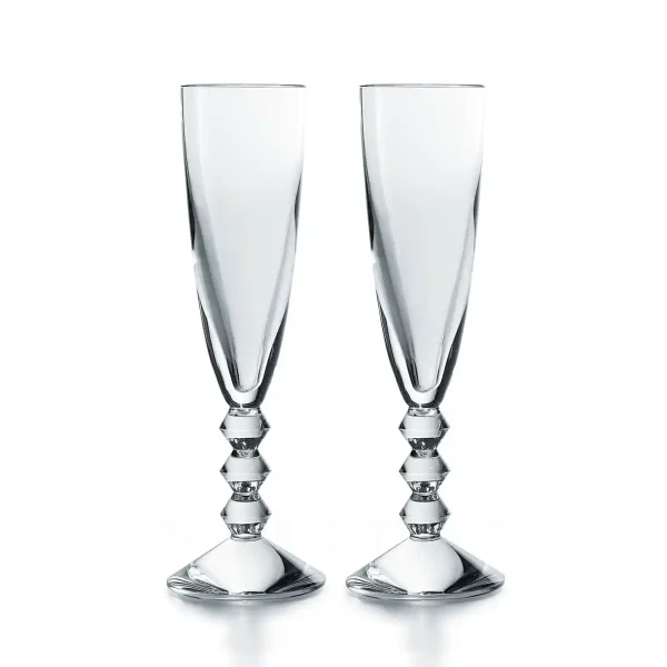 baccarat champagne flute vega in clear crystal