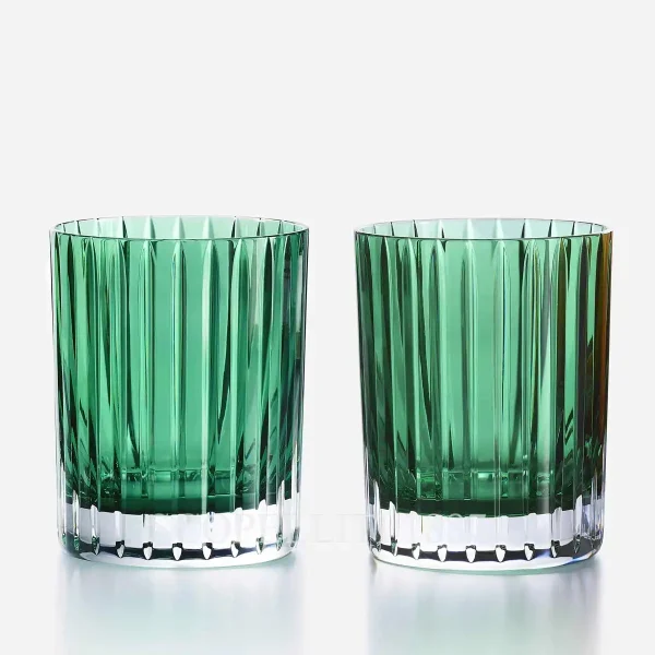 baccarat harmonie green crystal tumblers