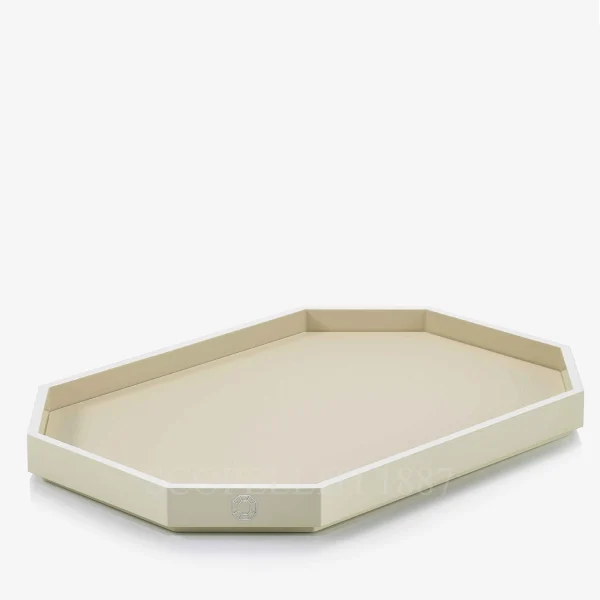 baccarat octogone tray ivory medium