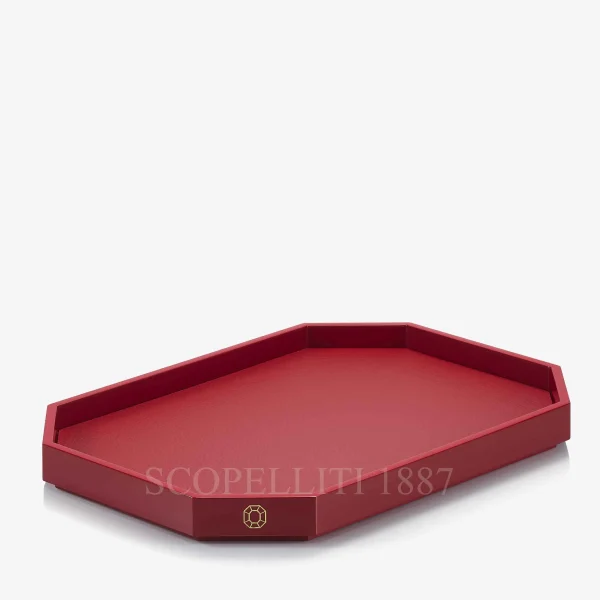 baccarat octogone tray red s