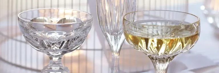 crystal champagne coupes baccarat
