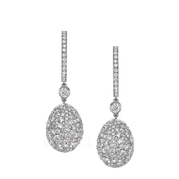 fabergé pavé diamond egg drop earrings