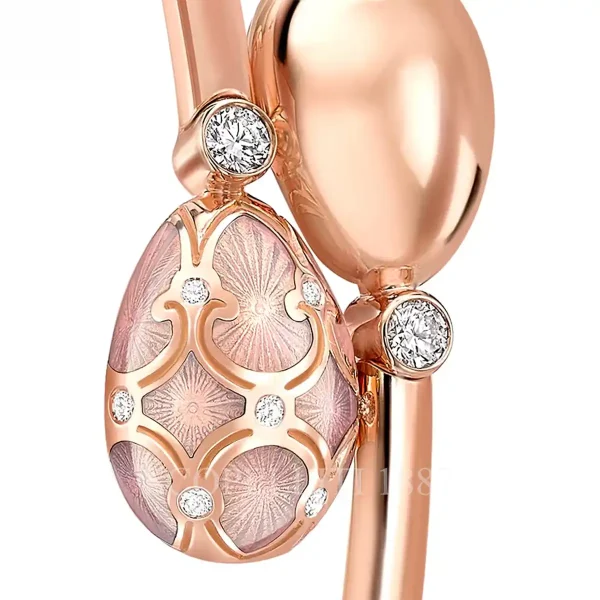 fabergé 18kt rose gold diamond crossover bracelet palais detail