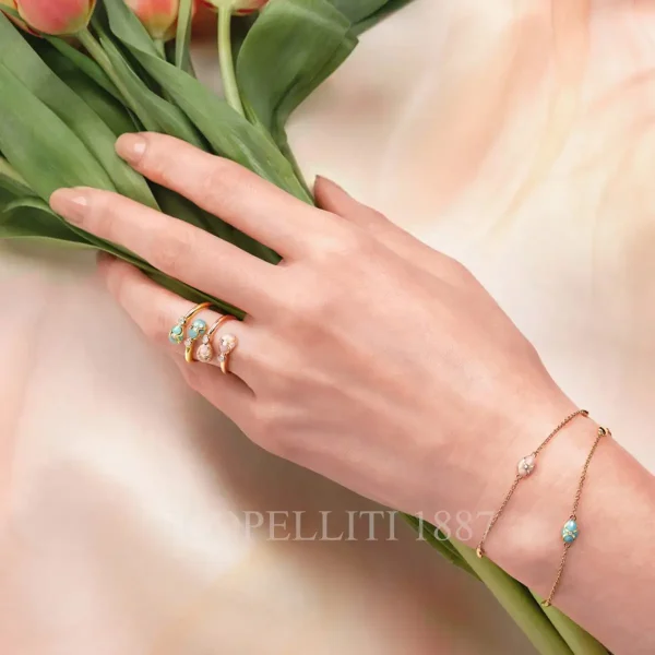 fabergé 18kt rose gold diamond pink crossover rings heritage