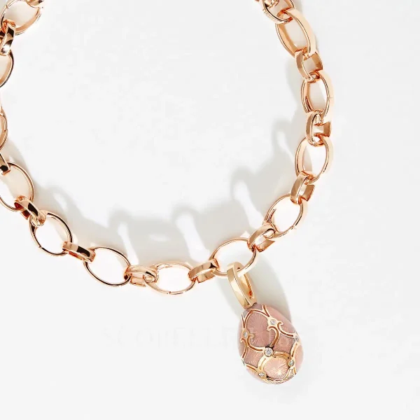 fabergé 18kt rose gold diamond pink egg charm heritage