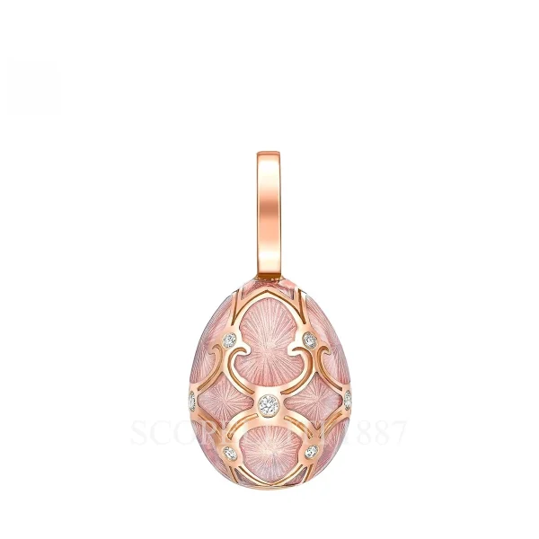 fabergé pink enamel egg charm