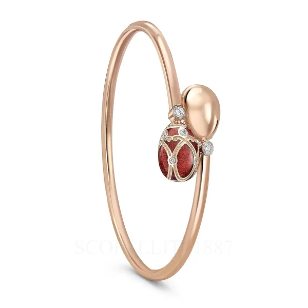 fabergé red enamel crossover bracelet