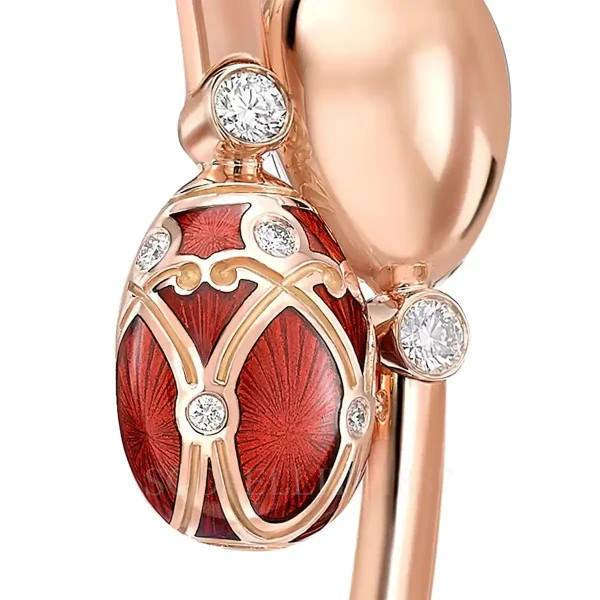 fabergé 18kt rose gold diamond red crossover bracelet palais detail