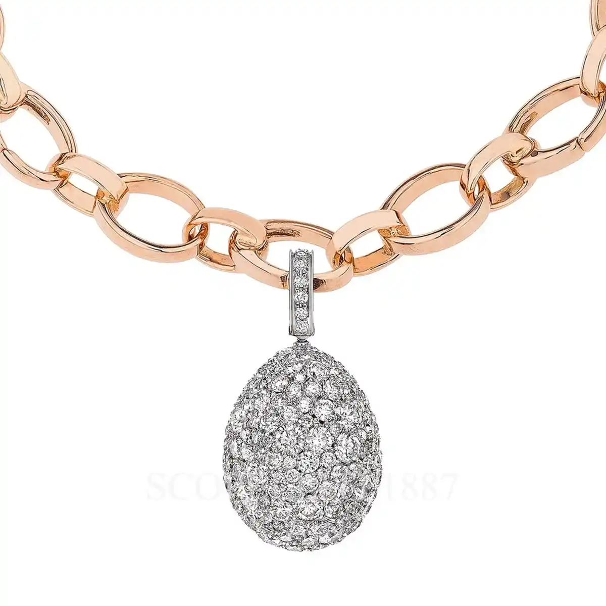 fabergé pavé diamond egg charm