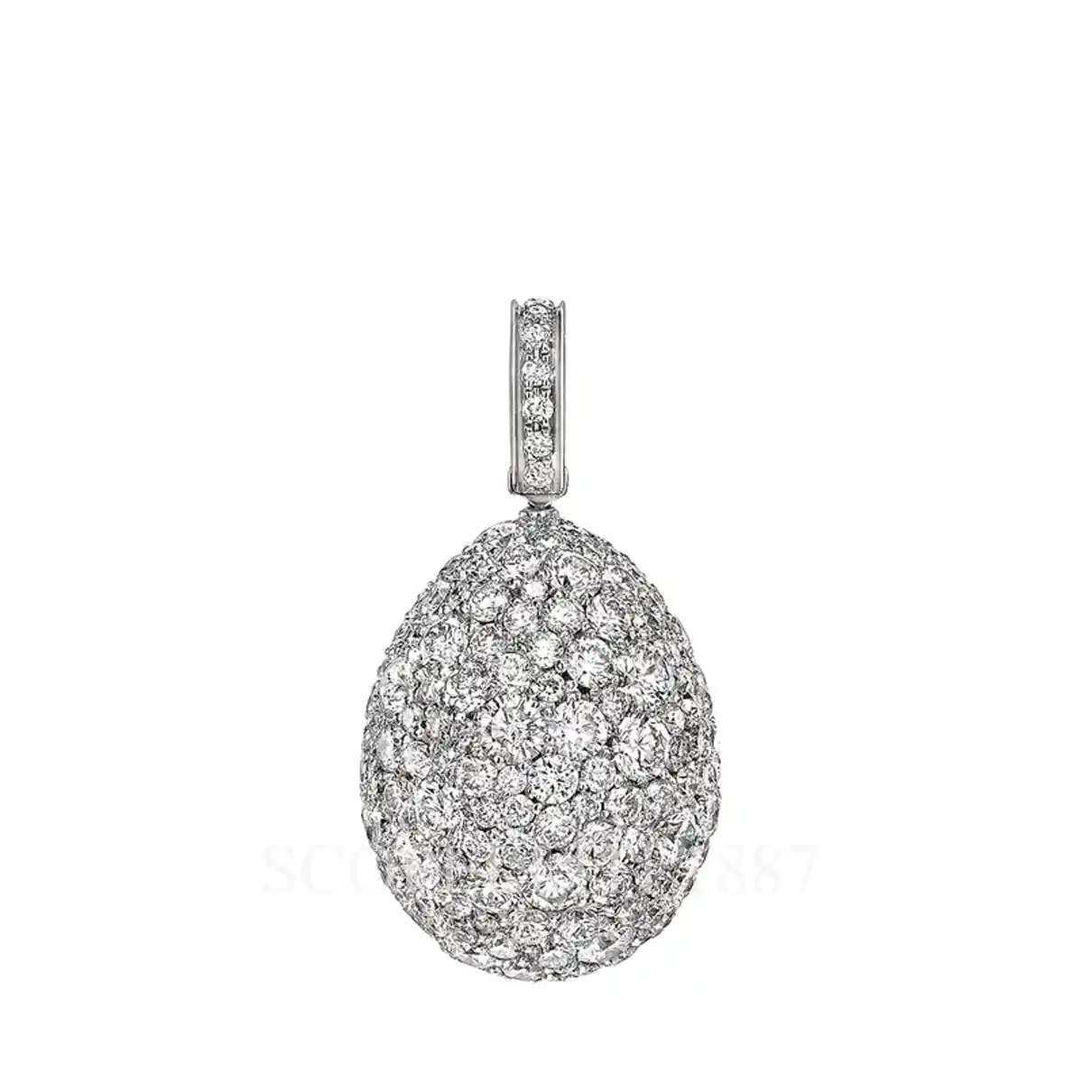 fabergé pavé diamond egg charm