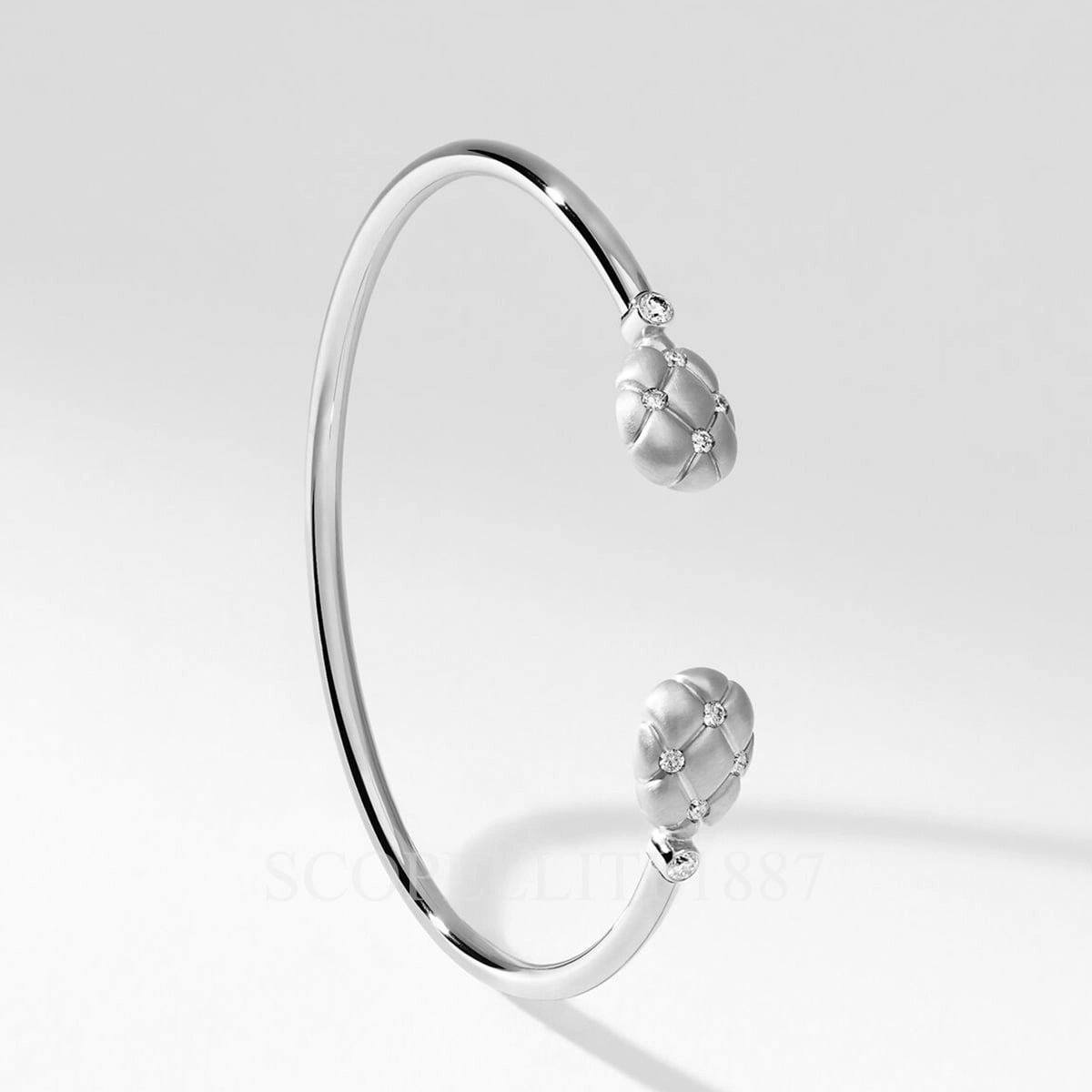 fabergé treillage white gold open bracelet diamond