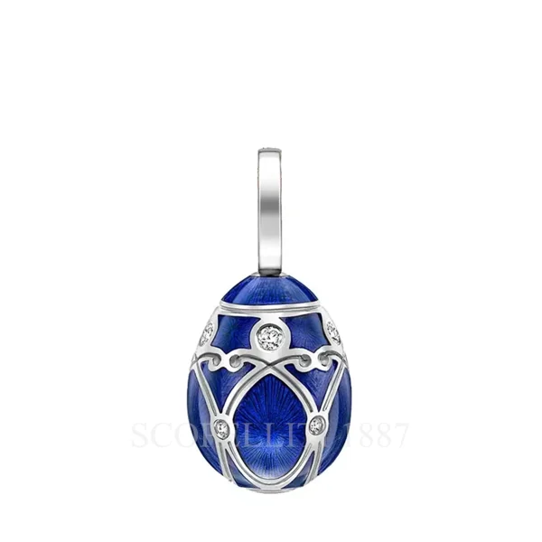 fabergé blue enamel egg charm