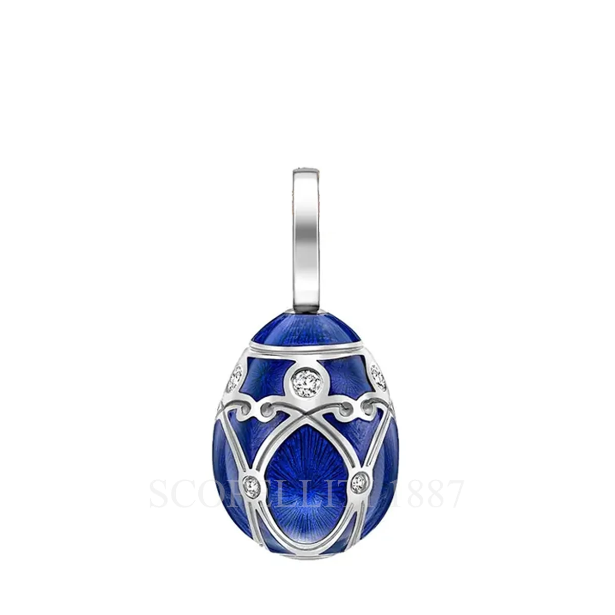 fabergé blue enamel egg charm