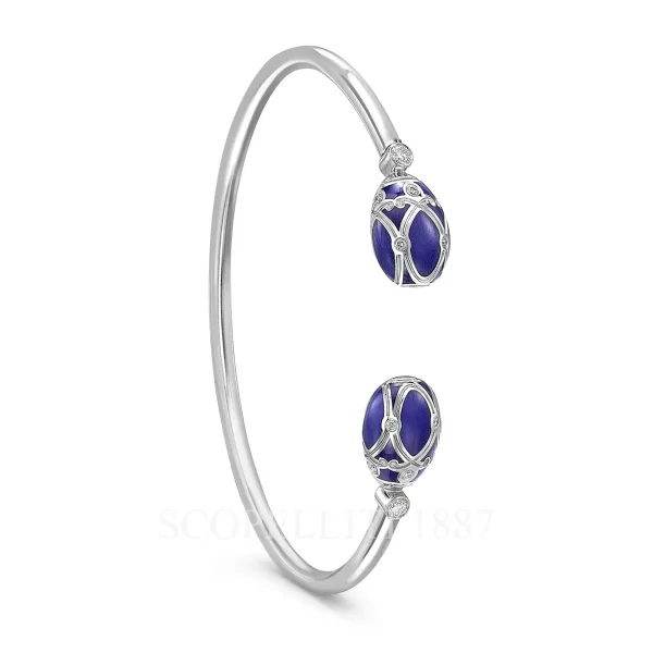 fabergé blue enamel open bracelet