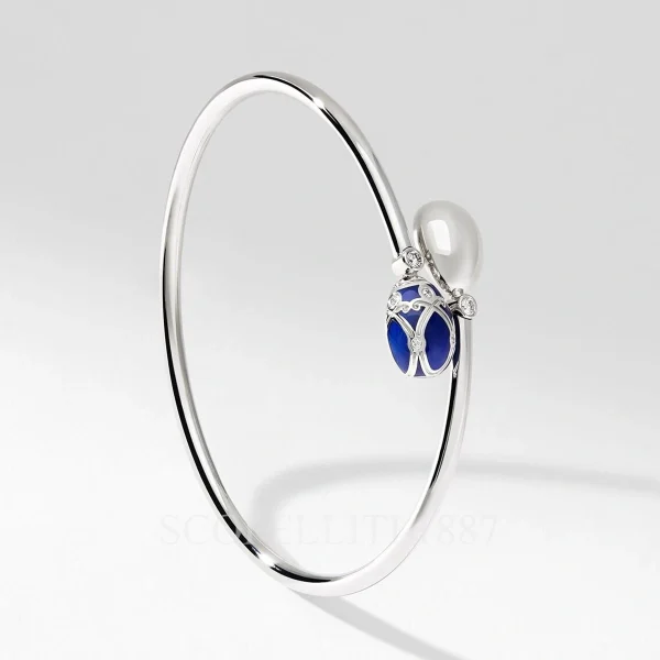 fabergé 18kt white gold diamond royal blue crossover bracelet palais