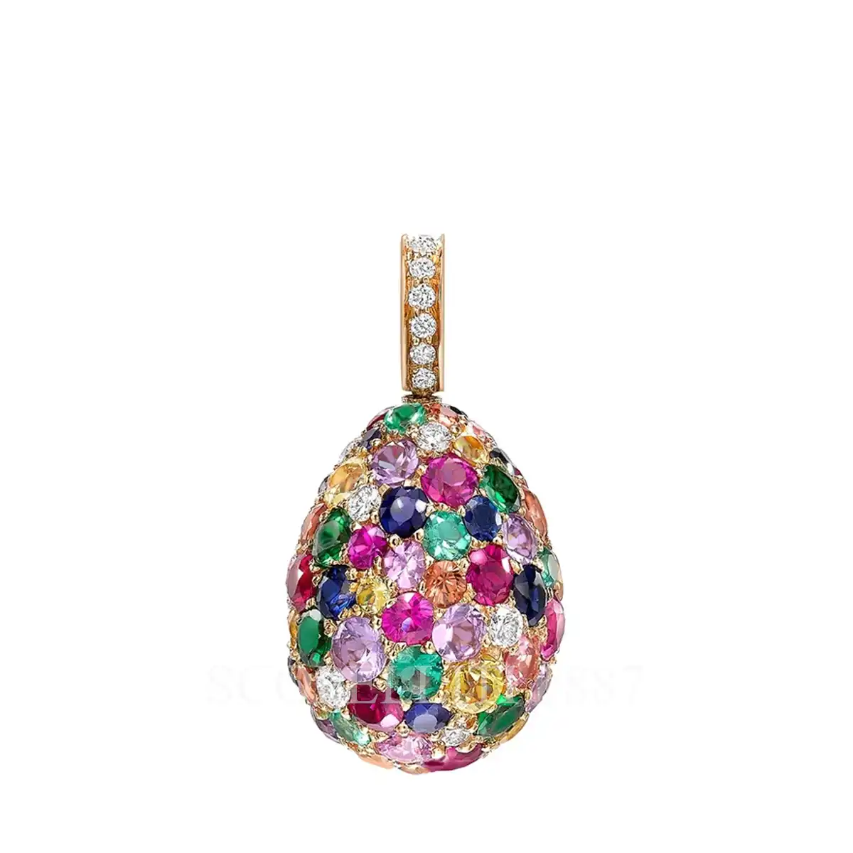 fabergé mixed gemstones egg charm