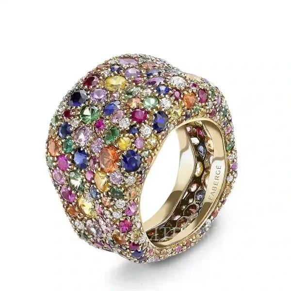 fabergé emotion mixed gemstones grand ring