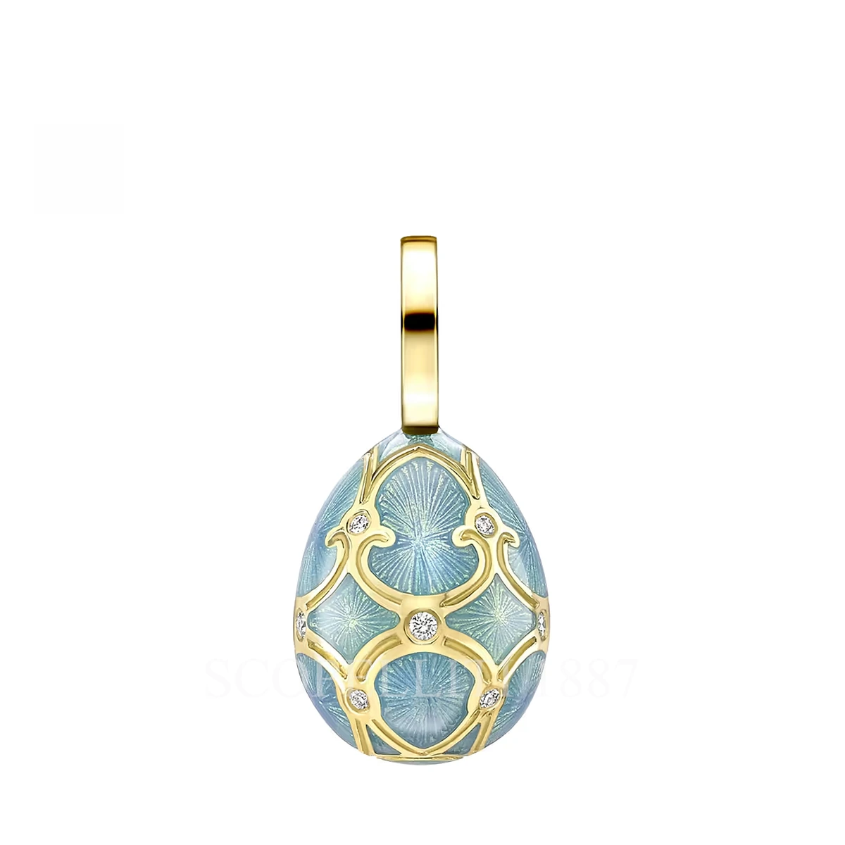 fabergé turquoise enamel egg charm