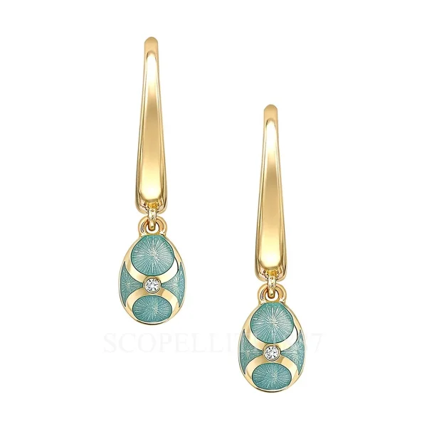 fabergé turquoise enamel hoop drop earrings