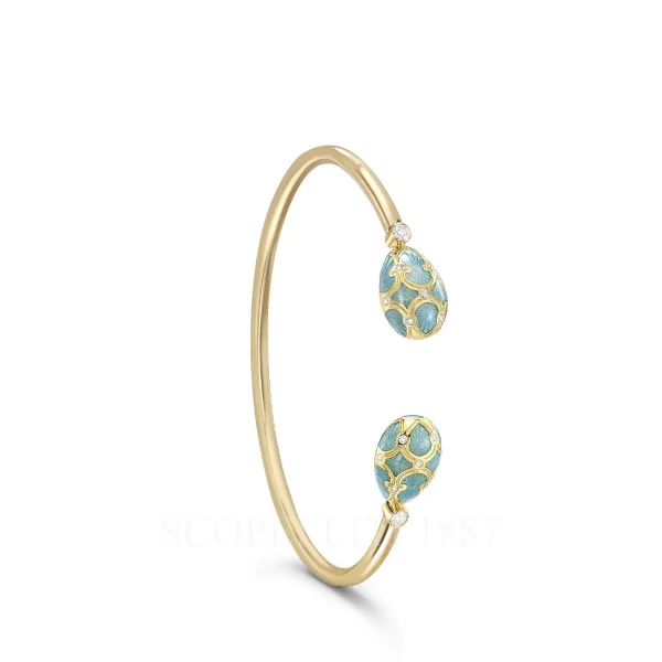 fabergé turquoise enamel open bracelet