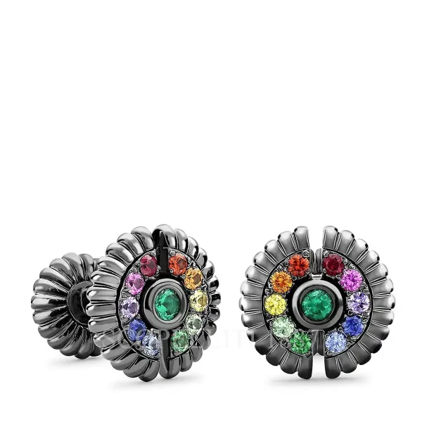 fabergé fluted mixed gemstone cufflinks