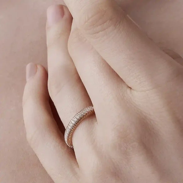 fabergé rose gold diamond eternity ring