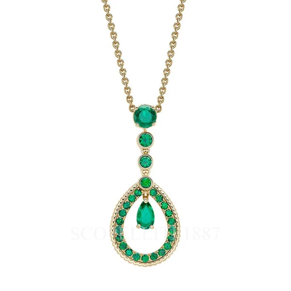 fabergé emerald teardrop pendant