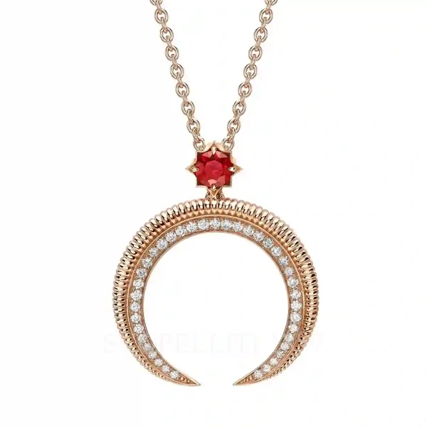 fabergé hilal rose gold ruby pendant